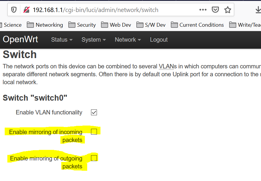 Configure Port Mirroring