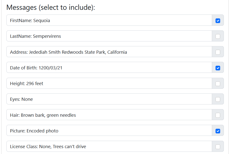 Selective Disclosure