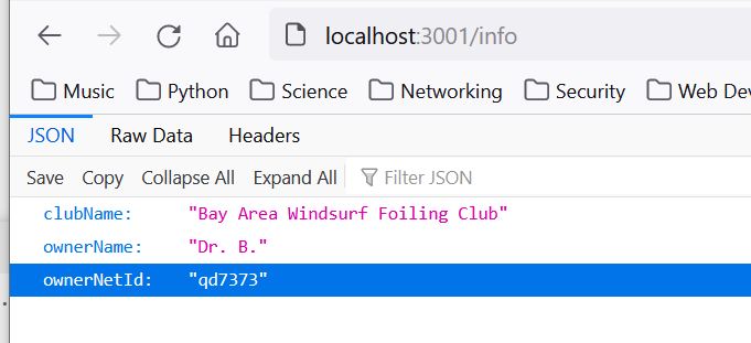 JSON club info