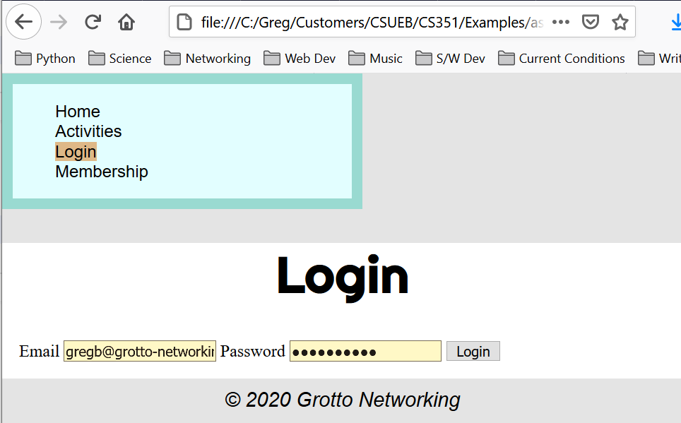 Login Page