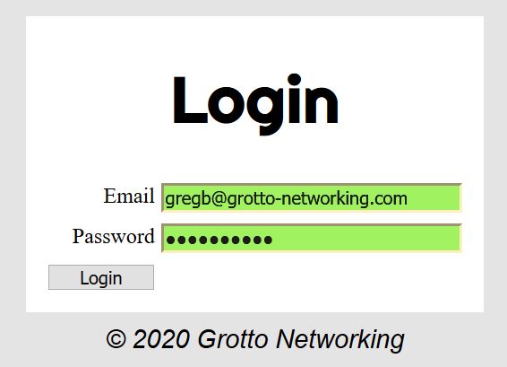Login form with Grid