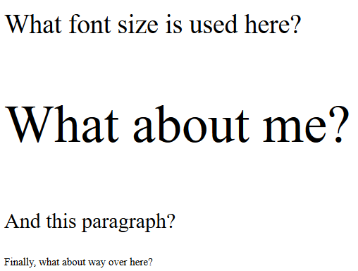 Font Size Example