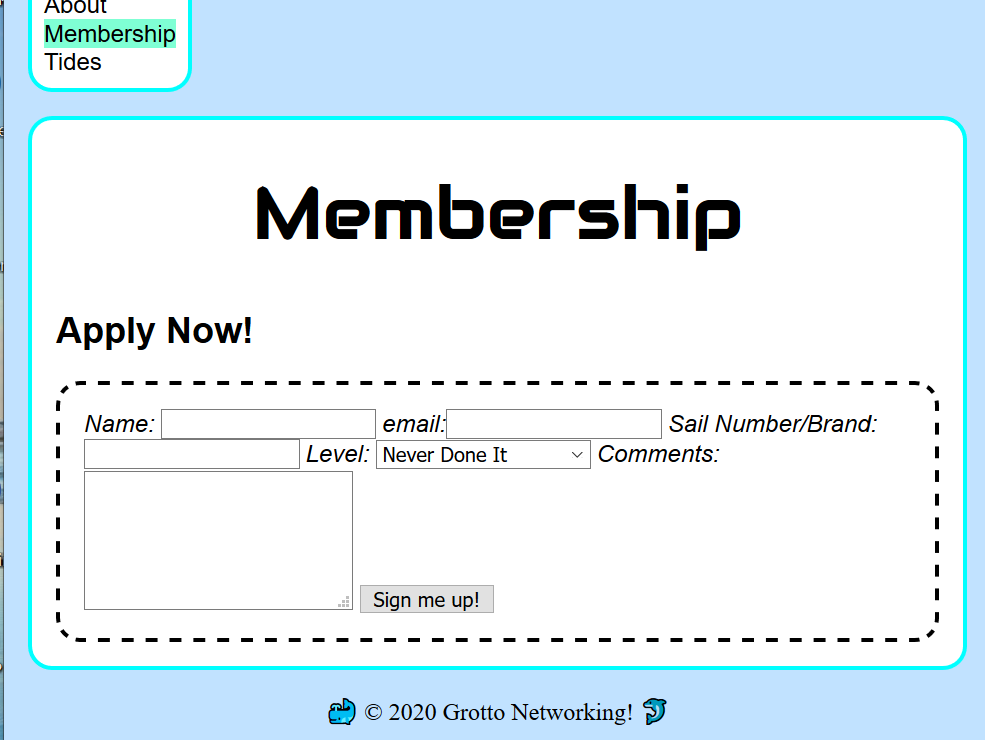 No styling on inputs, labels, etc…
