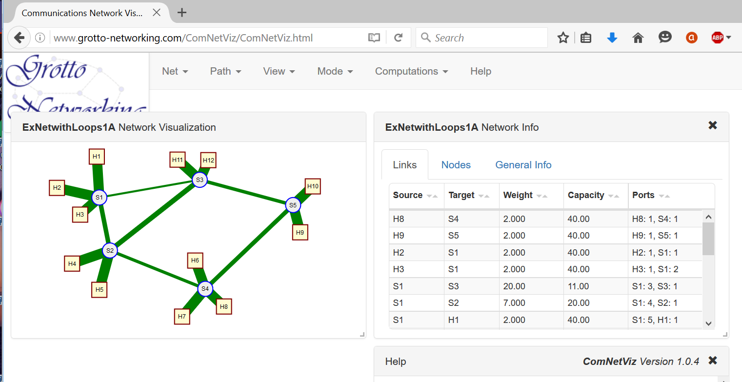 Graphic display of the network JSON file from Code Example 8 using our ComNetVis{target="_blank"} app.